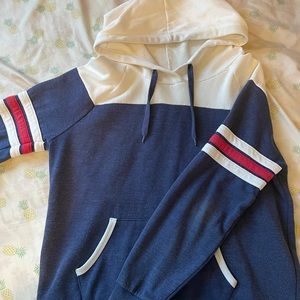 Pick Rose Blue White and Red Hoodie